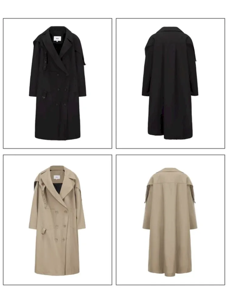 Double Breasted Buckle Strap Trench Coat【s0000006812】
