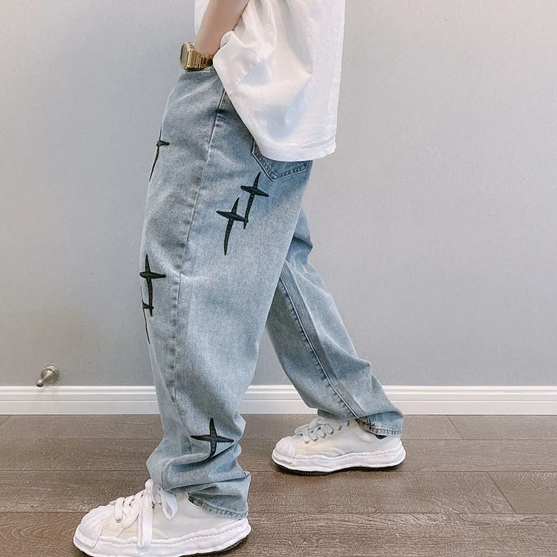 Embroidered Kross Denim Jeans