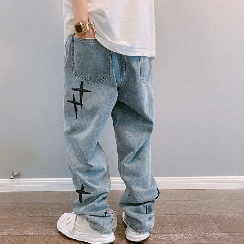 Embroidered Kross Denim Jeans