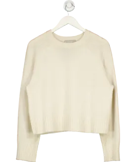 EVERLANE Cream The Boxy Crew In Cashmere UK M