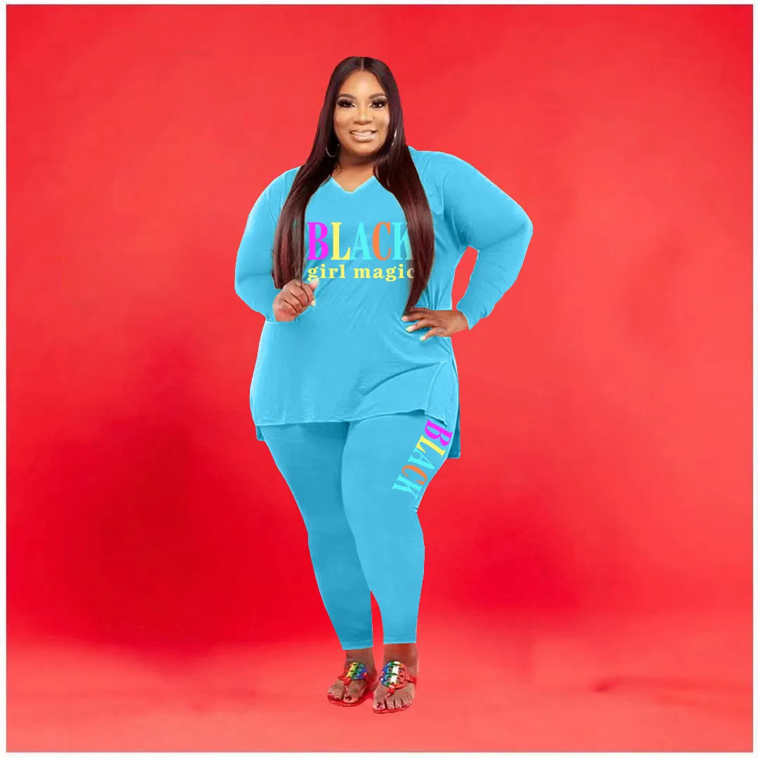 Fashion printing two-piece suit（AY1388）
