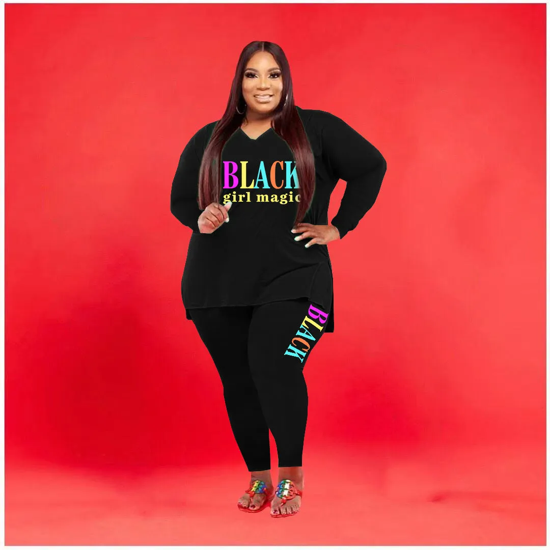 Fashion printing two-piece suit（AY1388）