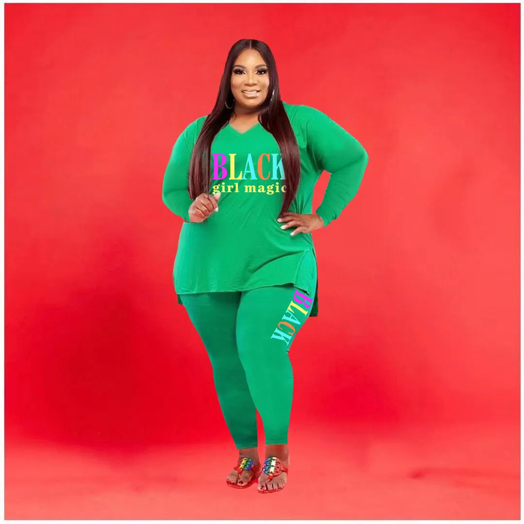Fashion printing two-piece suit（AY1388）