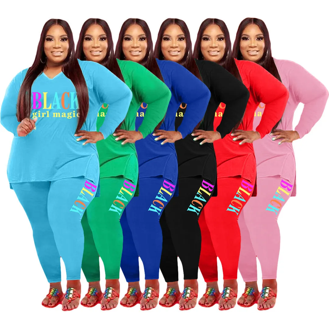 Fashion printing two-piece suit（AY1388）