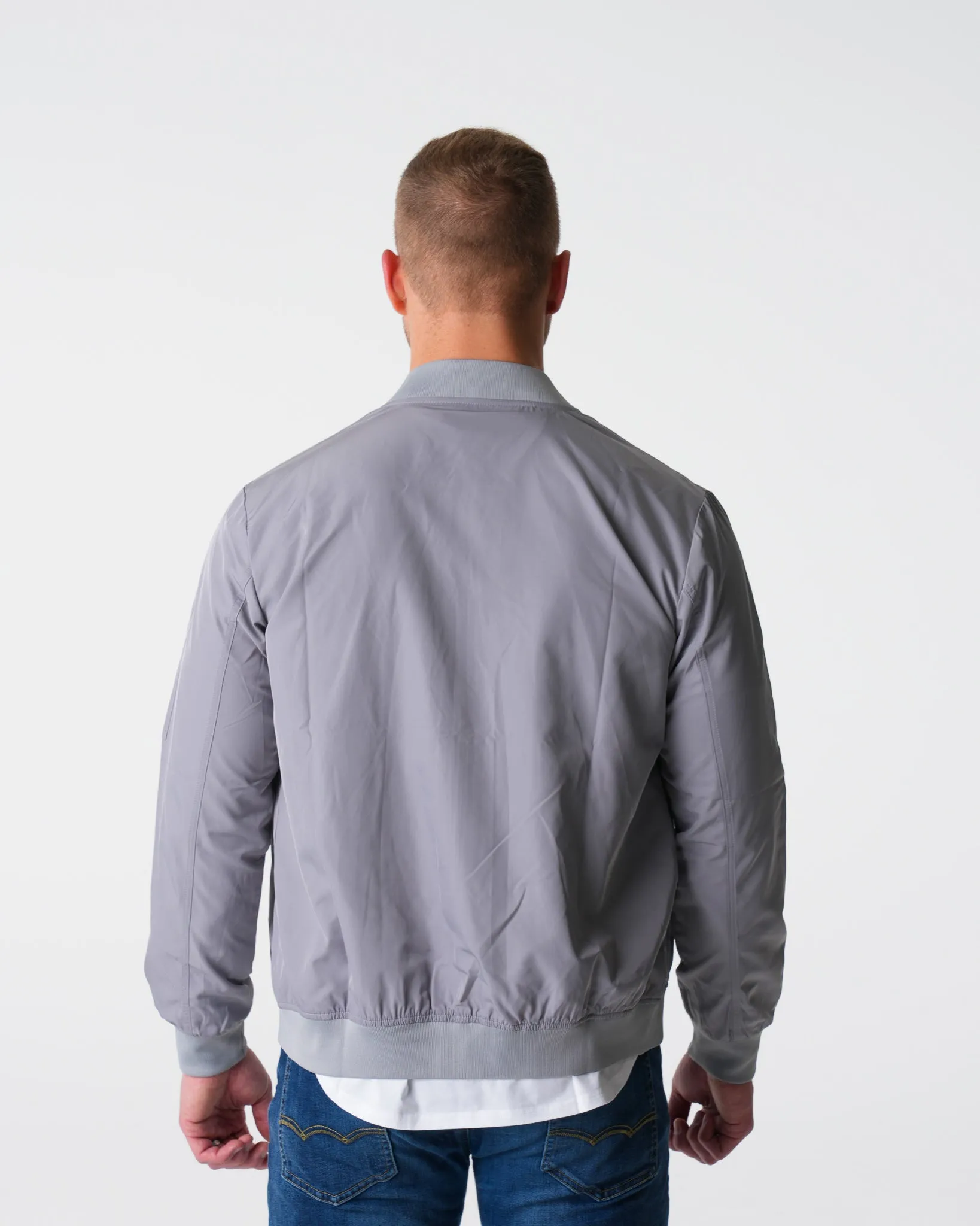 Grey Bomber Jacket