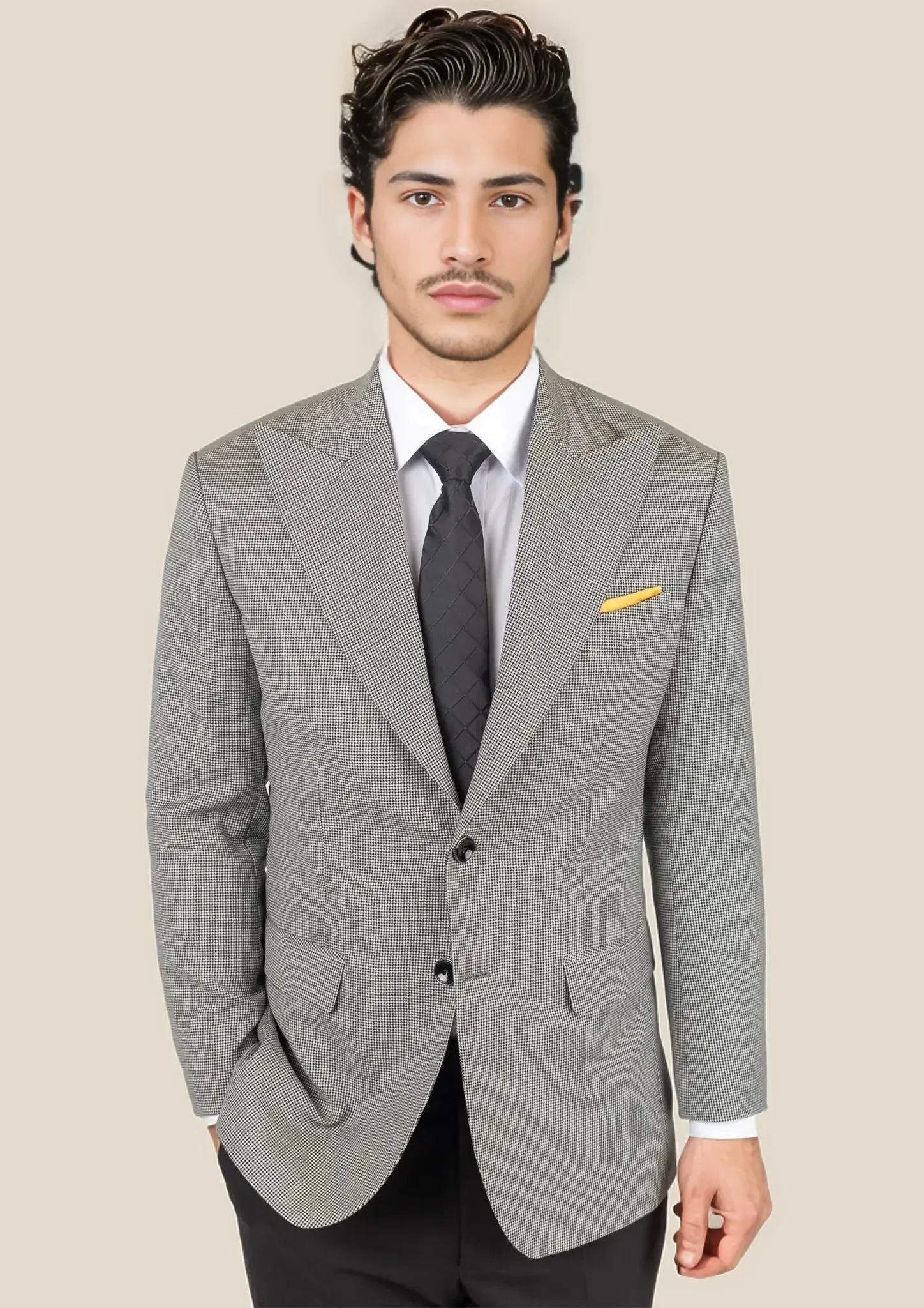 Hudson Grey Houndstooth Jacket