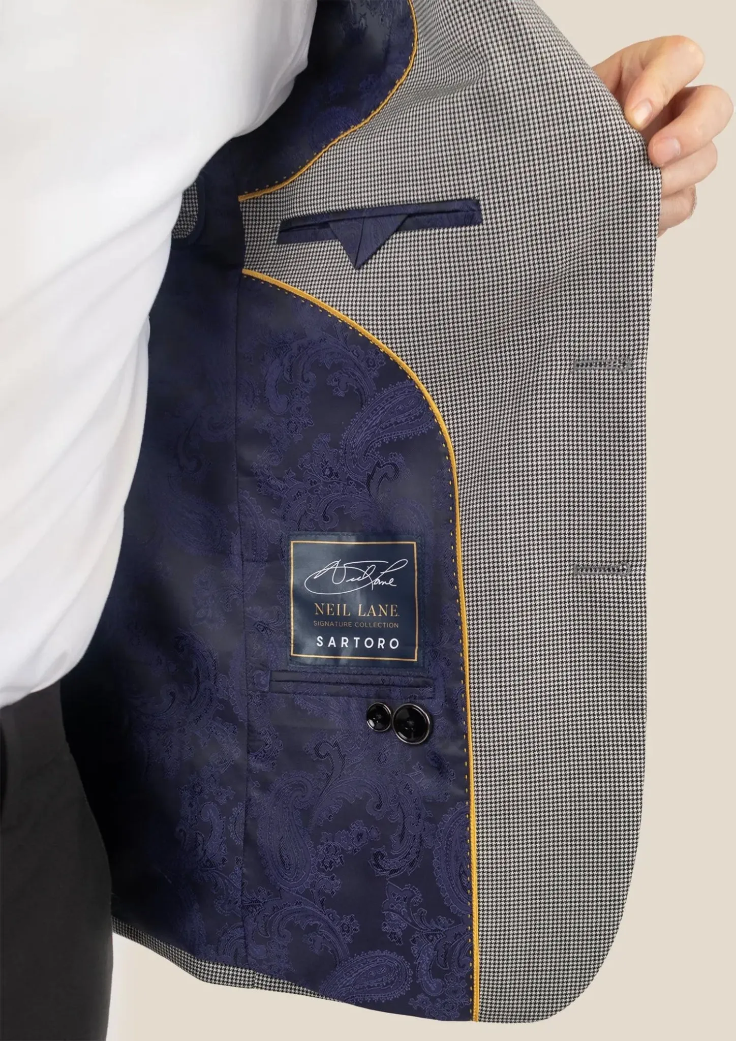 Hudson Grey Houndstooth Jacket