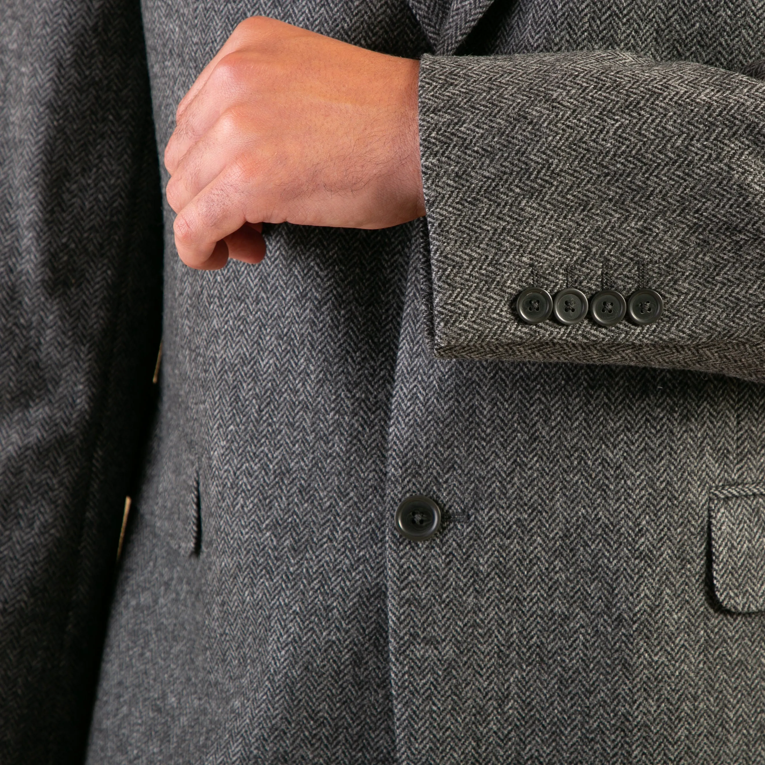 Jacket, Grey Herringbone