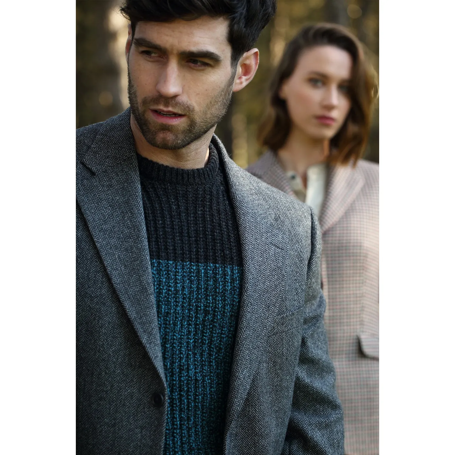 Jacket, Grey Herringbone