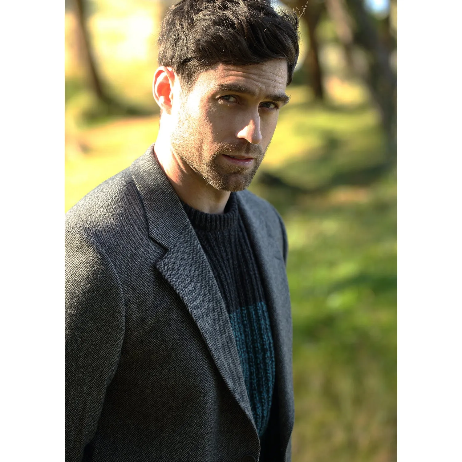 Jacket, Grey Herringbone