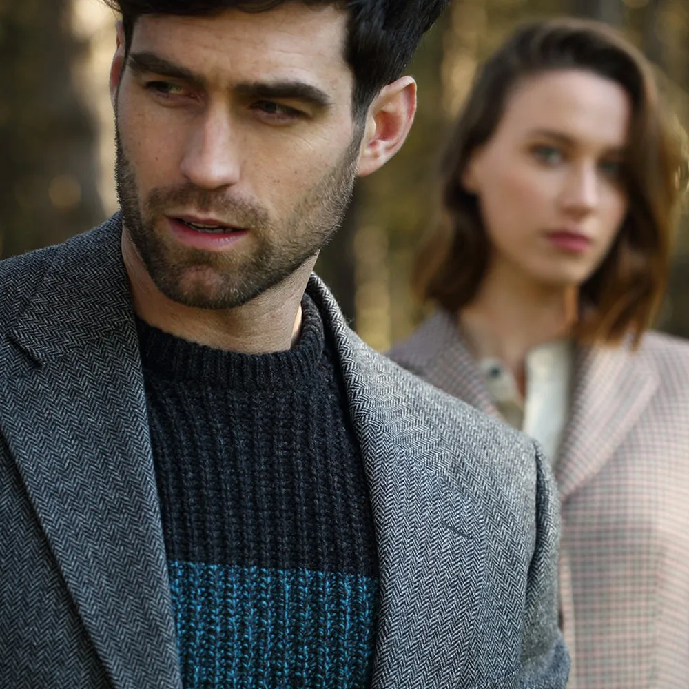 Jacket, Grey Herringbone