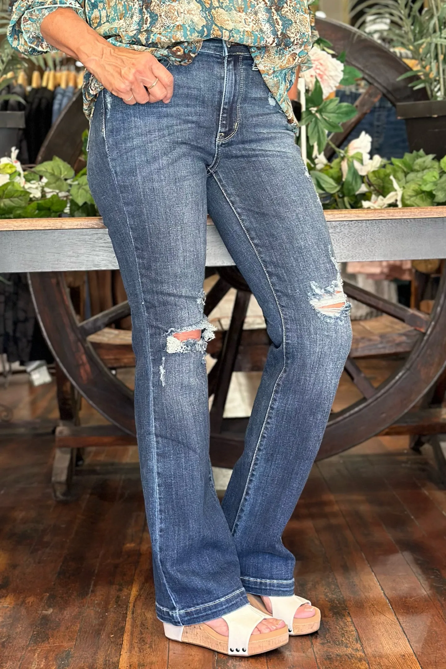Judy Blue Hand Sanded Distressed Bootcut Jean
