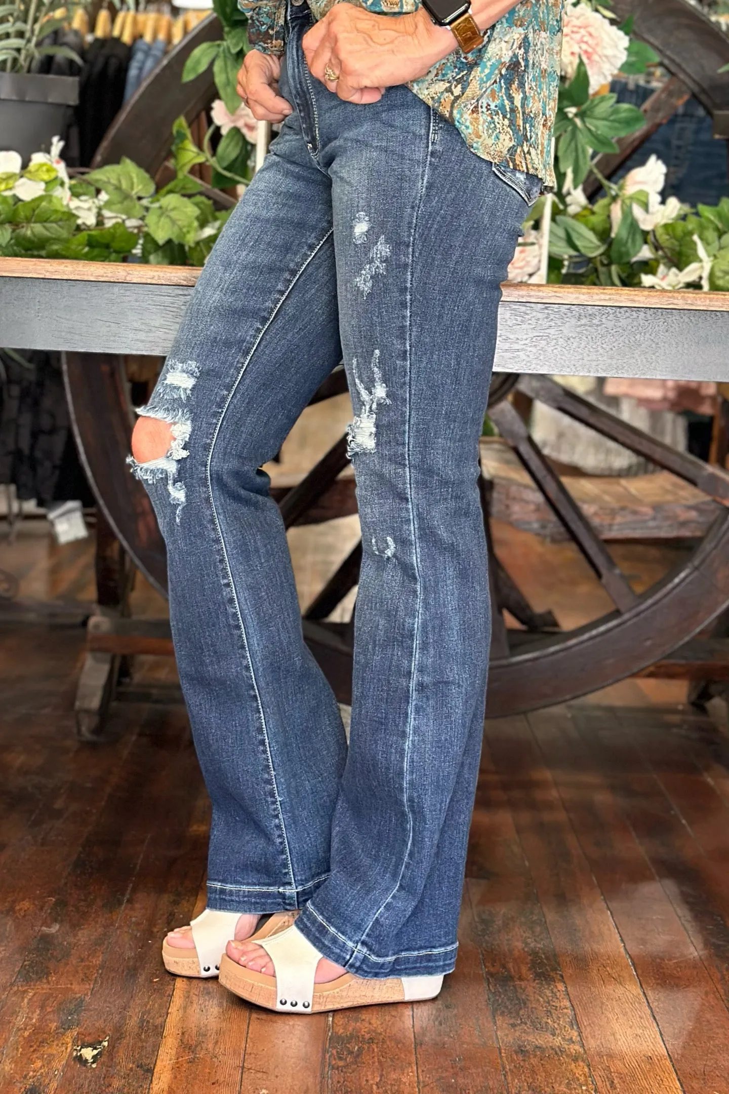 Judy Blue Hand Sanded Distressed Bootcut Jean
