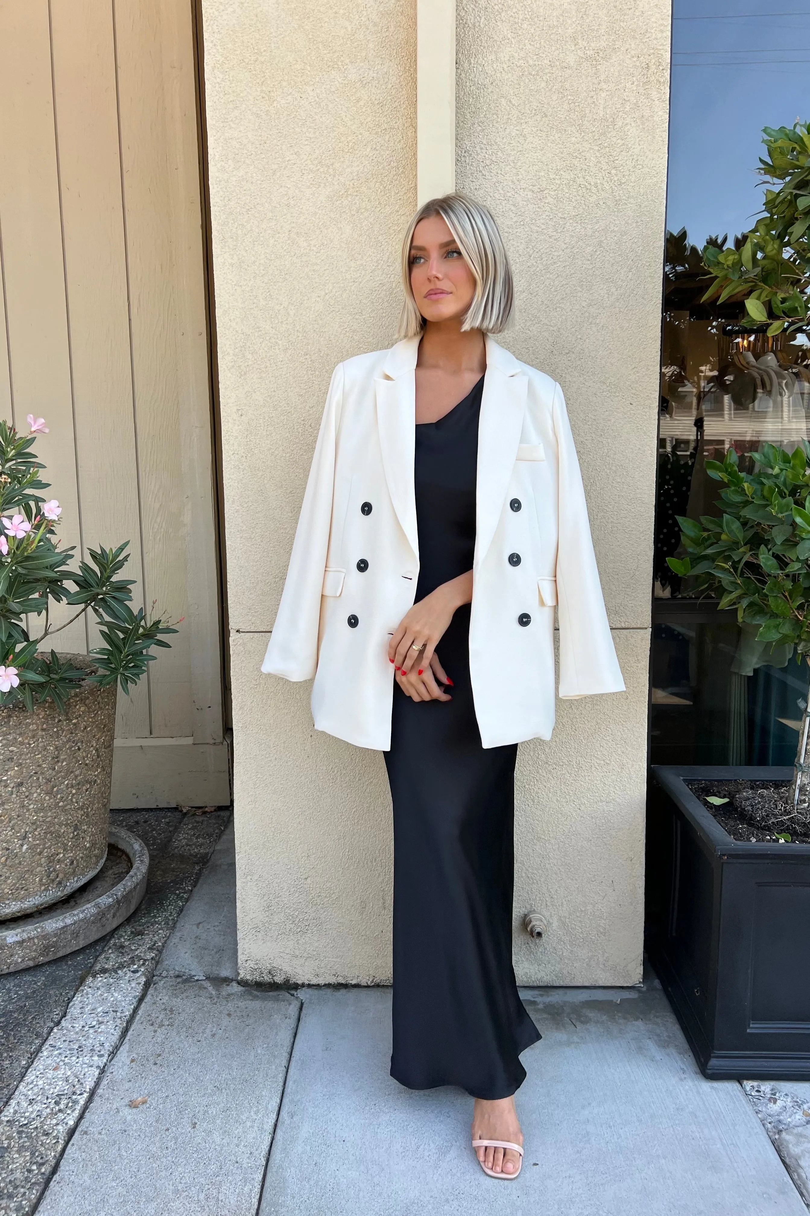 LANDON CREAM DOUBLE BREASTED BLAZER
