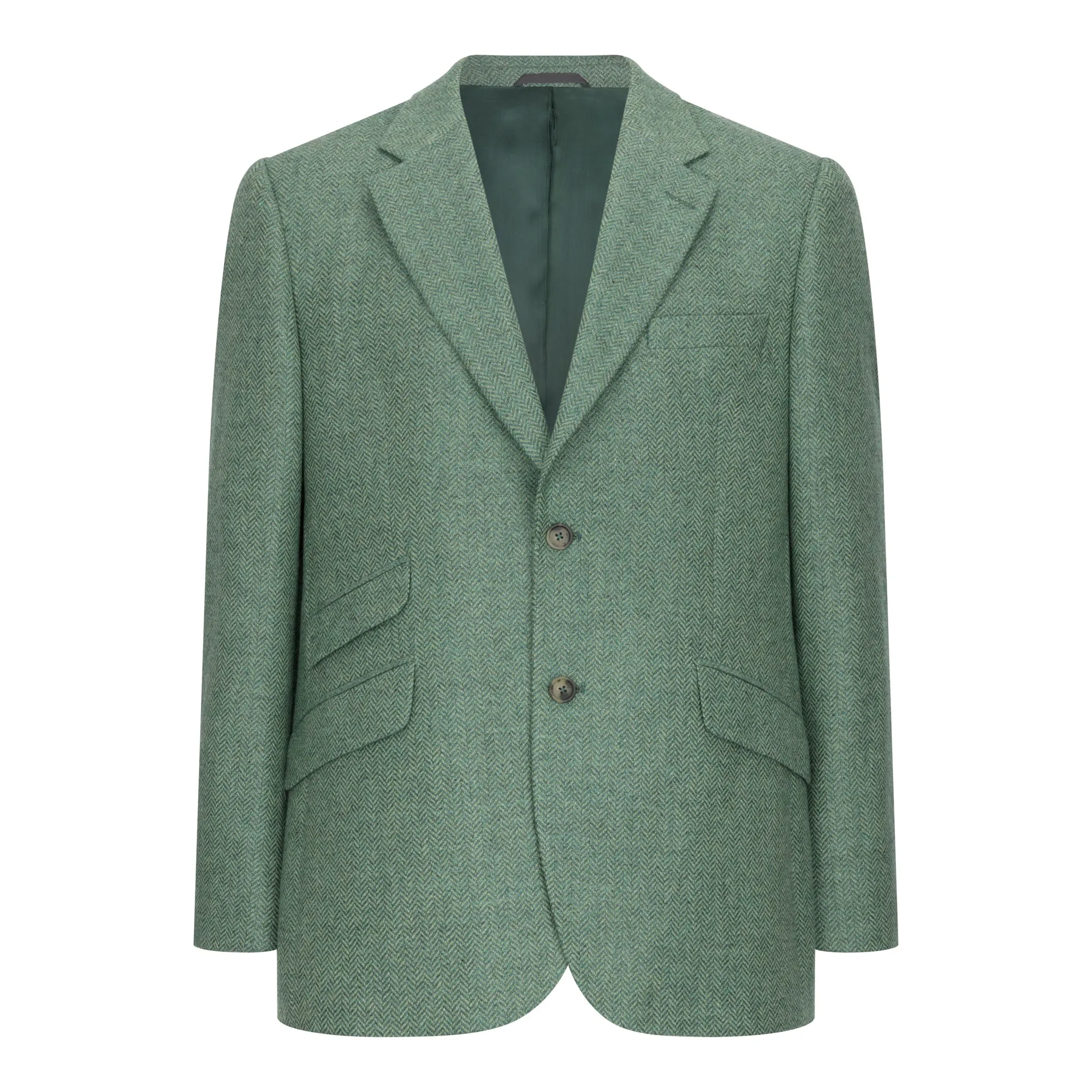 Light Green Herringbone James Classic Gents Tweed Jacket