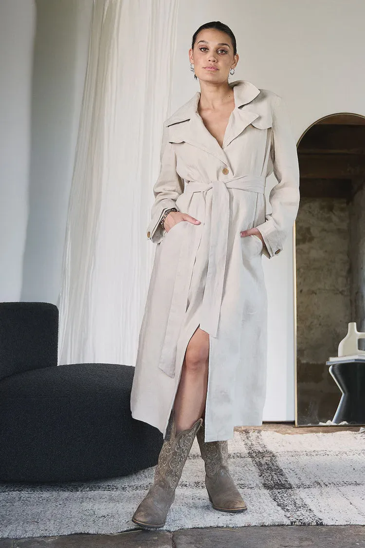 Linen Trench Coat