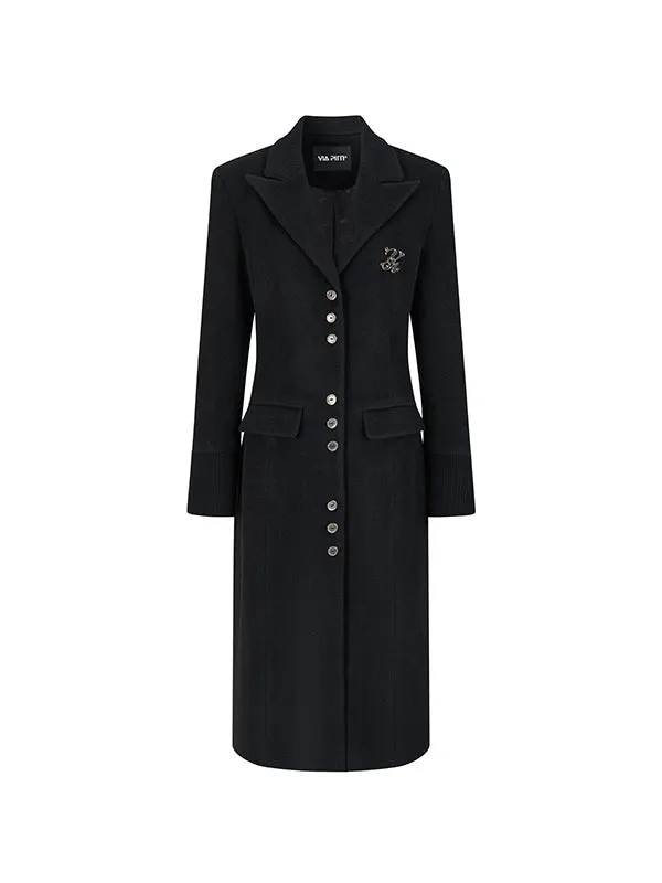 Long Woolen Blazer Coat