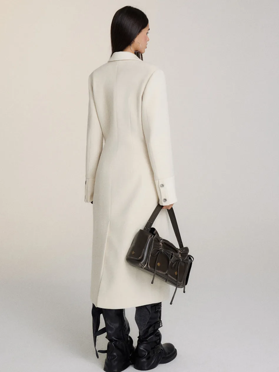 Long Woolen Blazer Coat