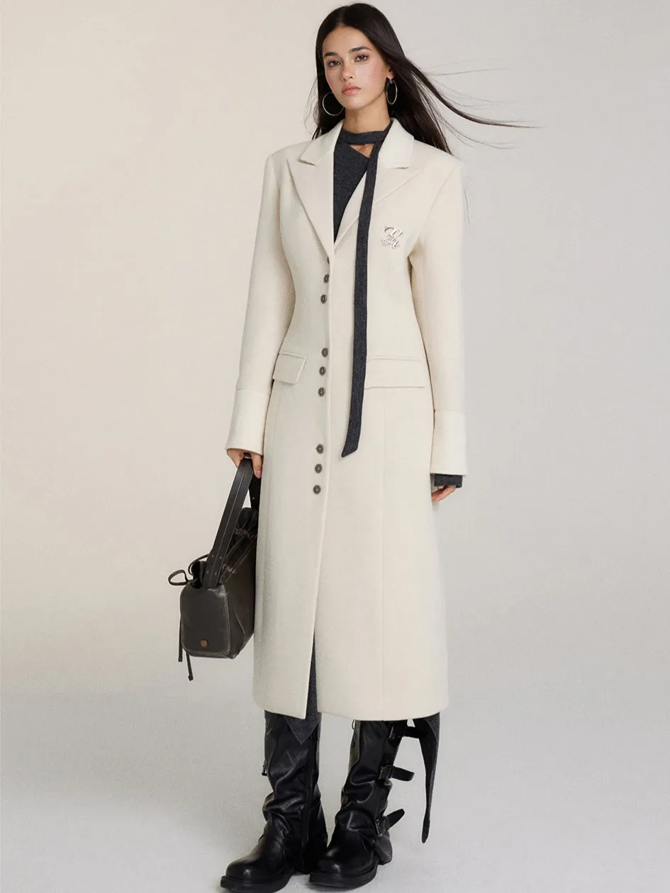 Long Woolen Blazer Coat