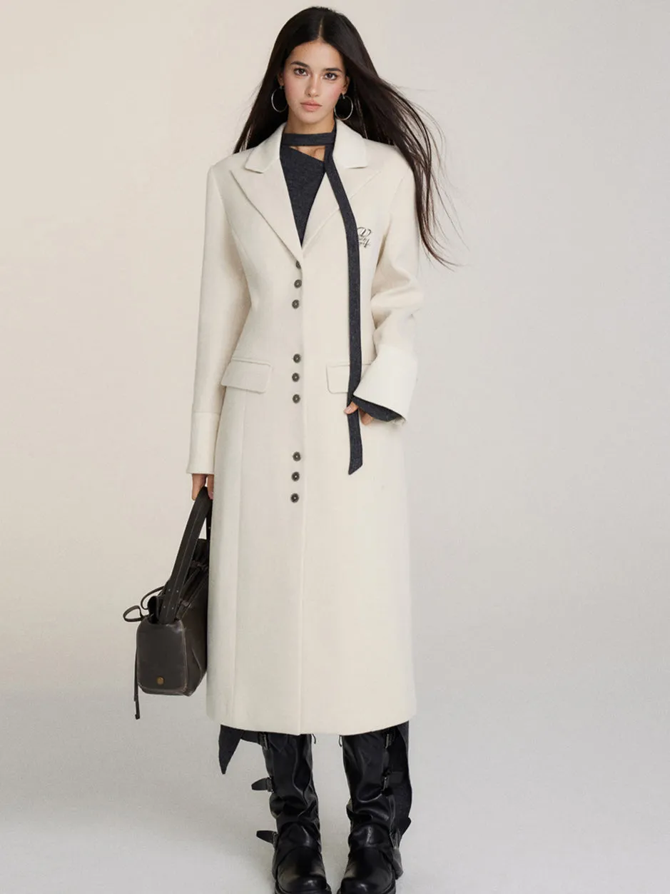 Long Woolen Blazer Coat