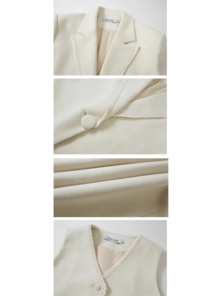Loose slim casual suit jacket   vest【s0000003961】