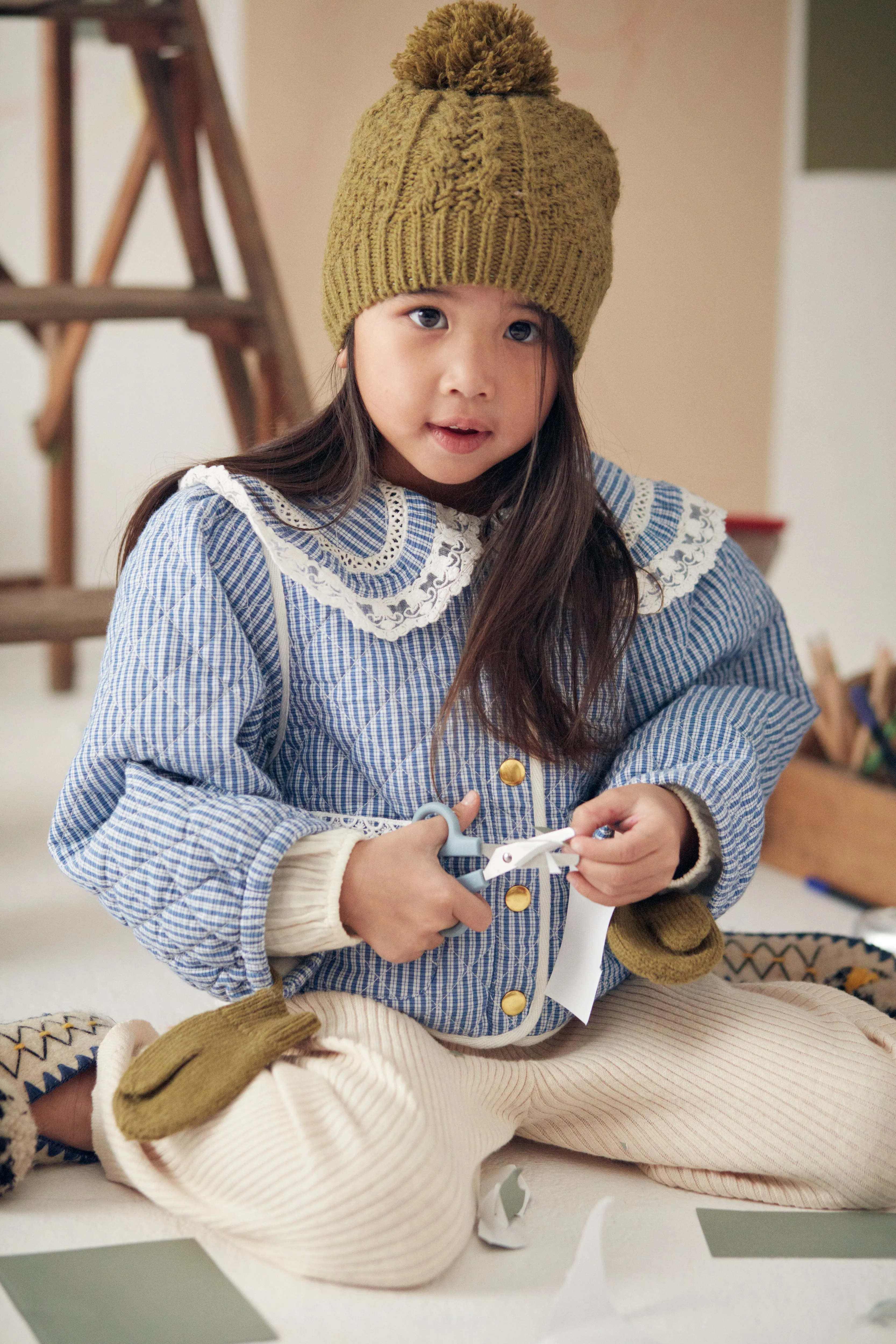 Louise Misha Joulia Jacket - Blue Sonnet Vichy