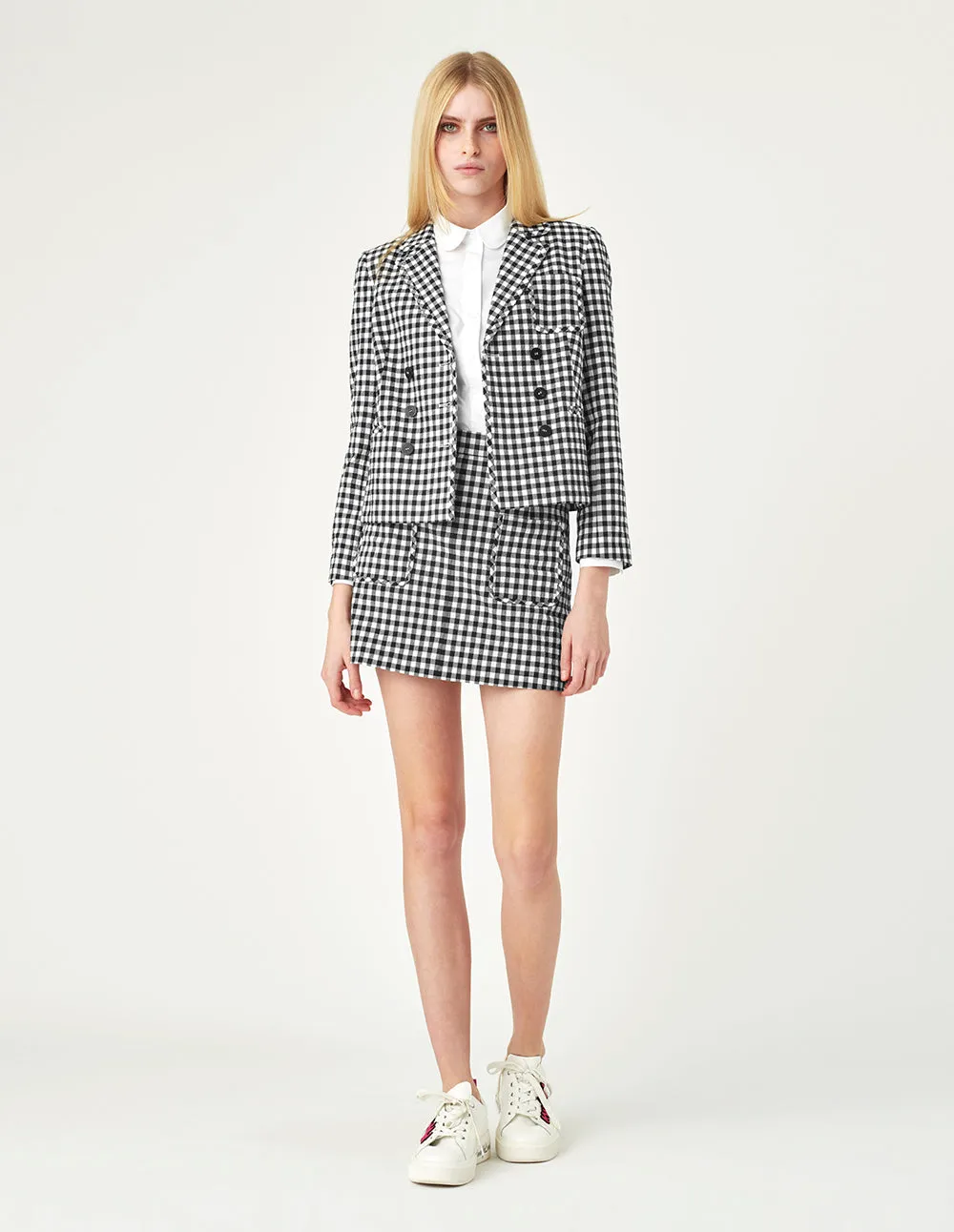 MARK FAST Graham MIX Double-Breasted Suit blazer