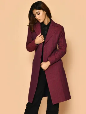 Mrinal handloom cotton trench coat jacket for women