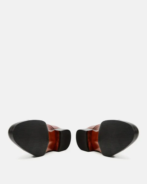 Museum Cognac Cap Toe Oxford with Rubber Half Soles