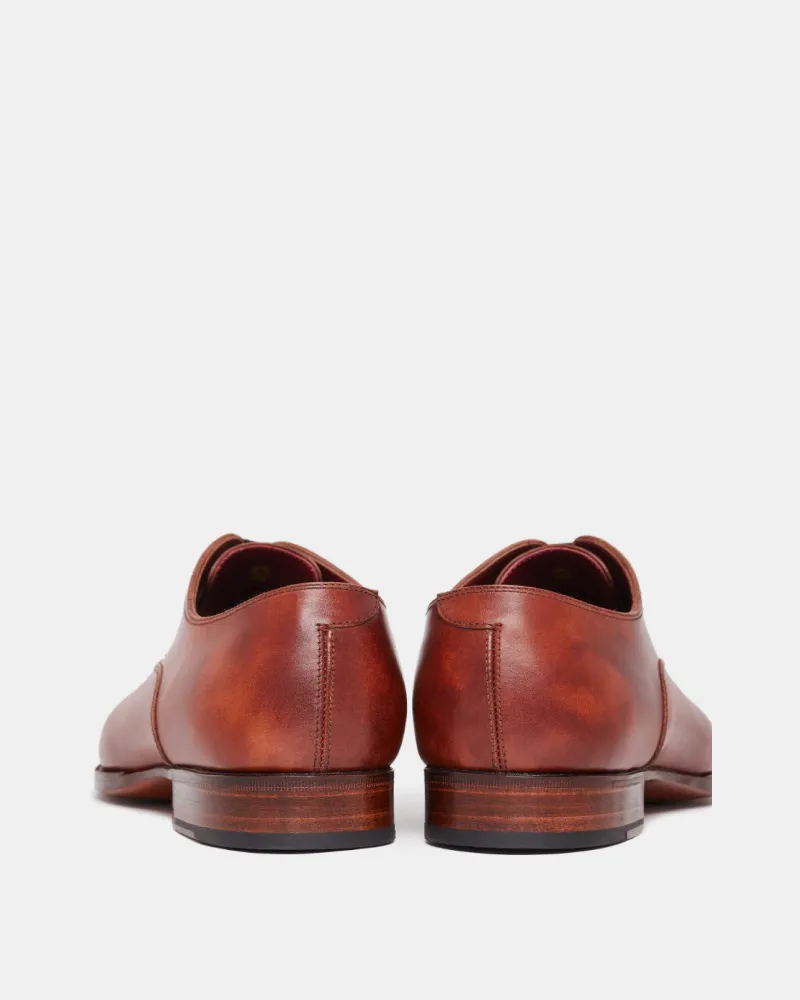 Museum Cognac Cap Toe Oxford with Rubber Half Soles