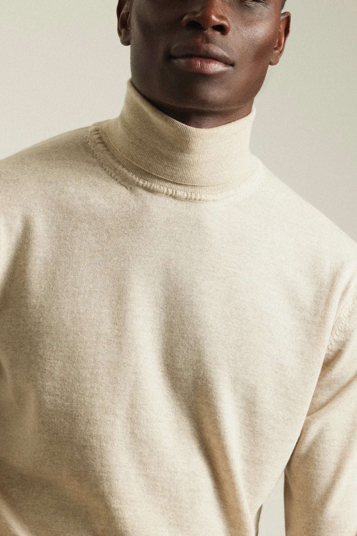 Oatmeal Merino Rollneck