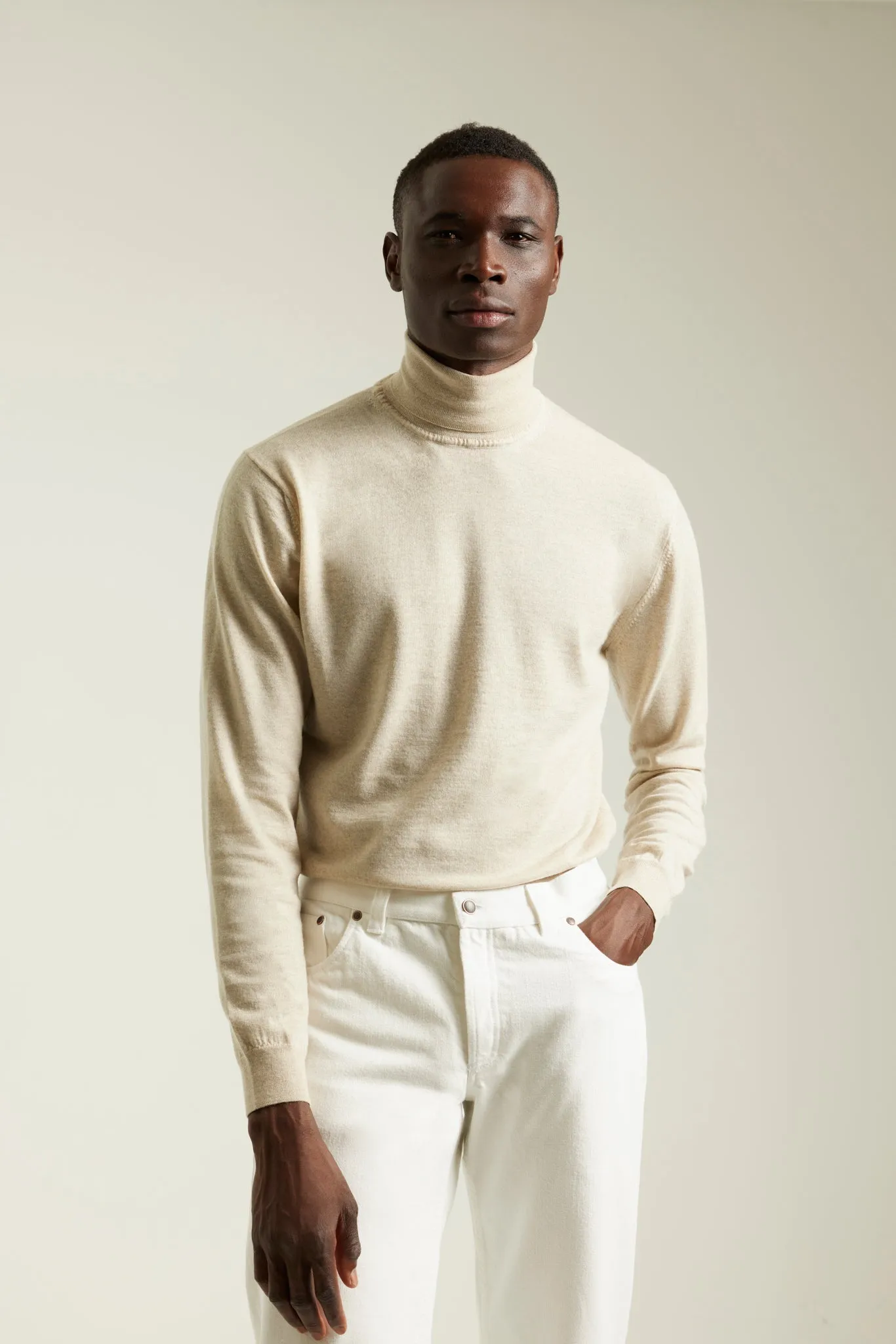 Oatmeal Merino Rollneck