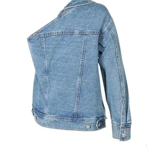 One Shoulder Denim Jacket (Restocked)