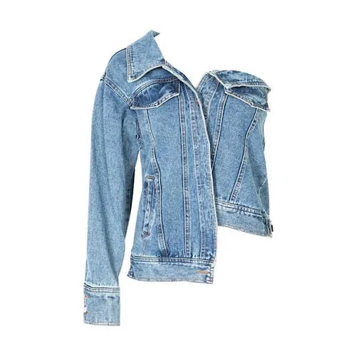 One Shoulder Denim Jacket (Restocked)
