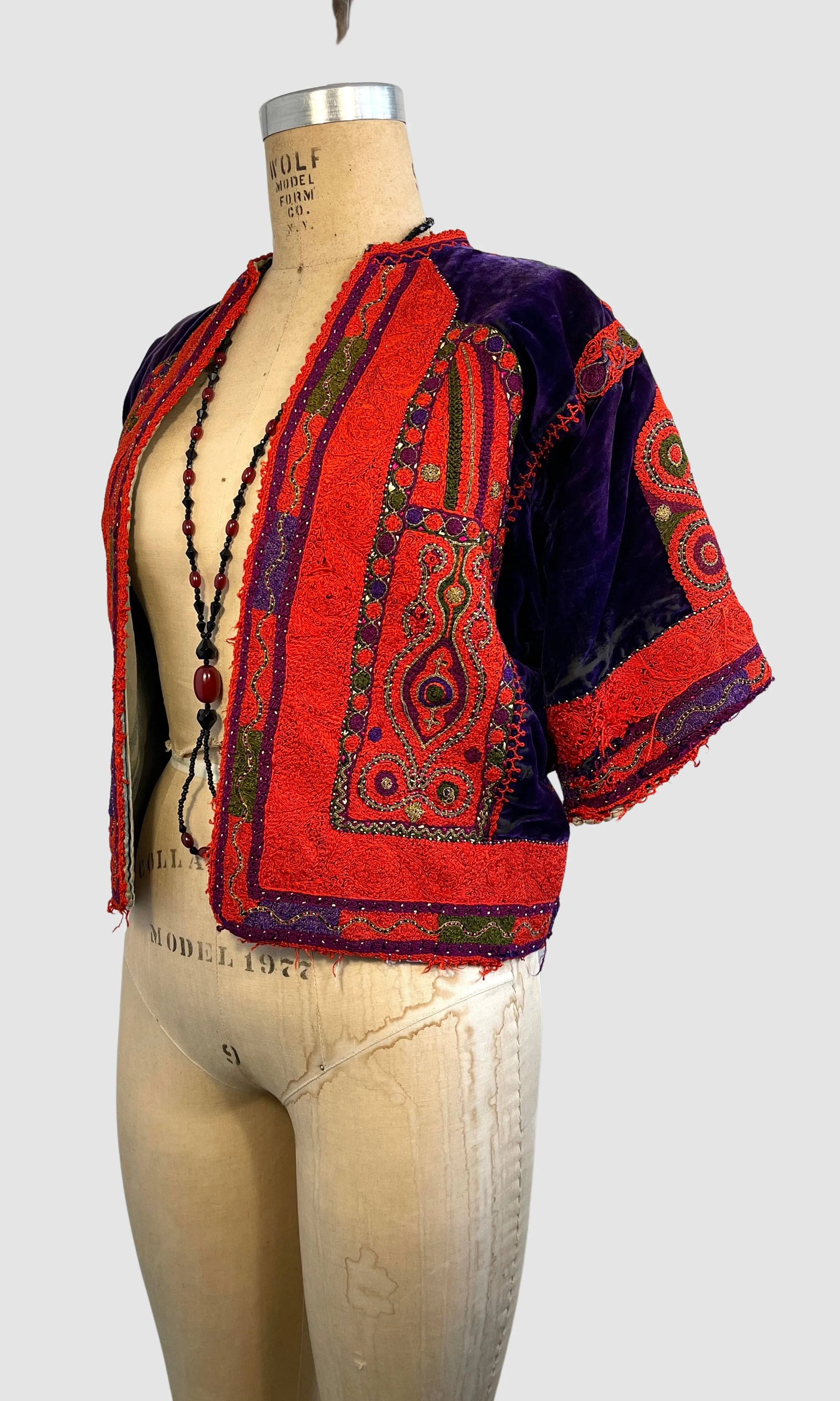 OTTOMAN EMPIRE Antique Hand Embroidered Cepken Jacket • Small Medium