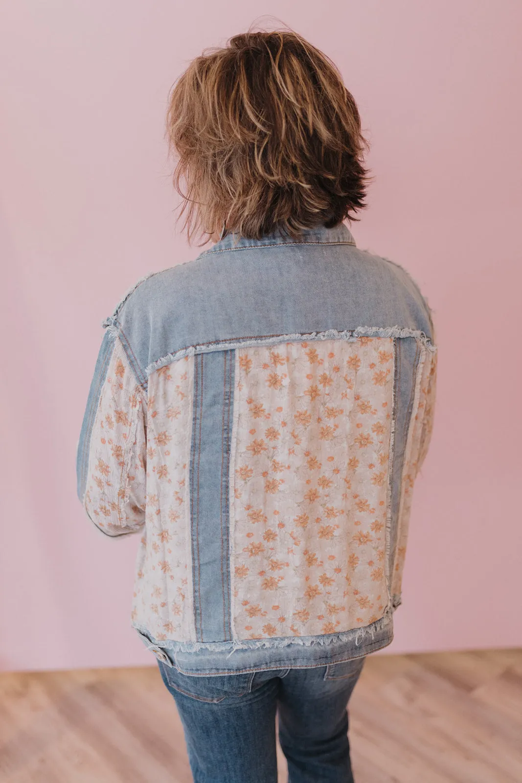 POL Floral Denim Jacket