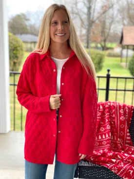 Red Quilted Jacket