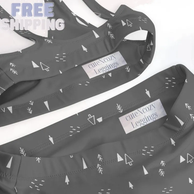 Scandinavian Forest Gray Recycled High Waist Bikini