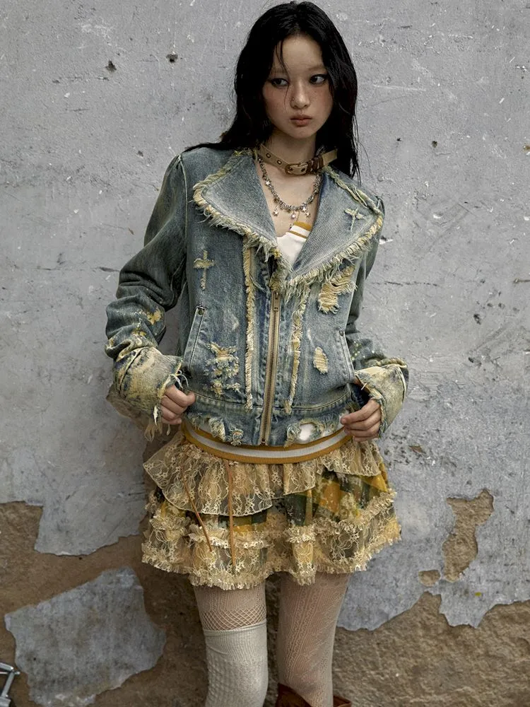 Splash Ink denim jacket【s0000009971】