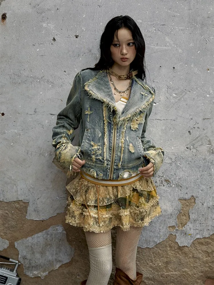 Splash Ink denim jacket【s0000009971】