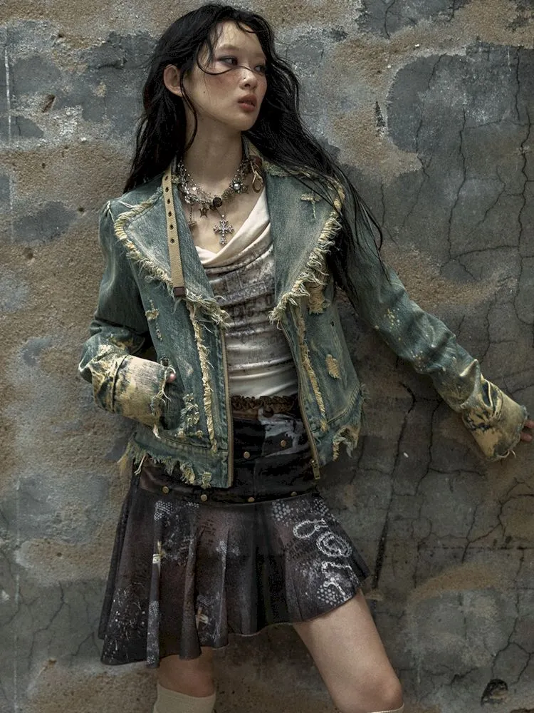 Splash Ink denim jacket【s0000009971】