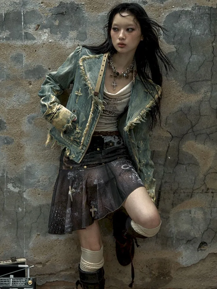 Splash Ink denim jacket【s0000009971】