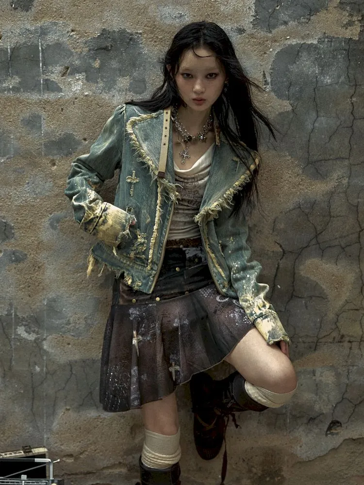 Splash Ink denim jacket【s0000009971】