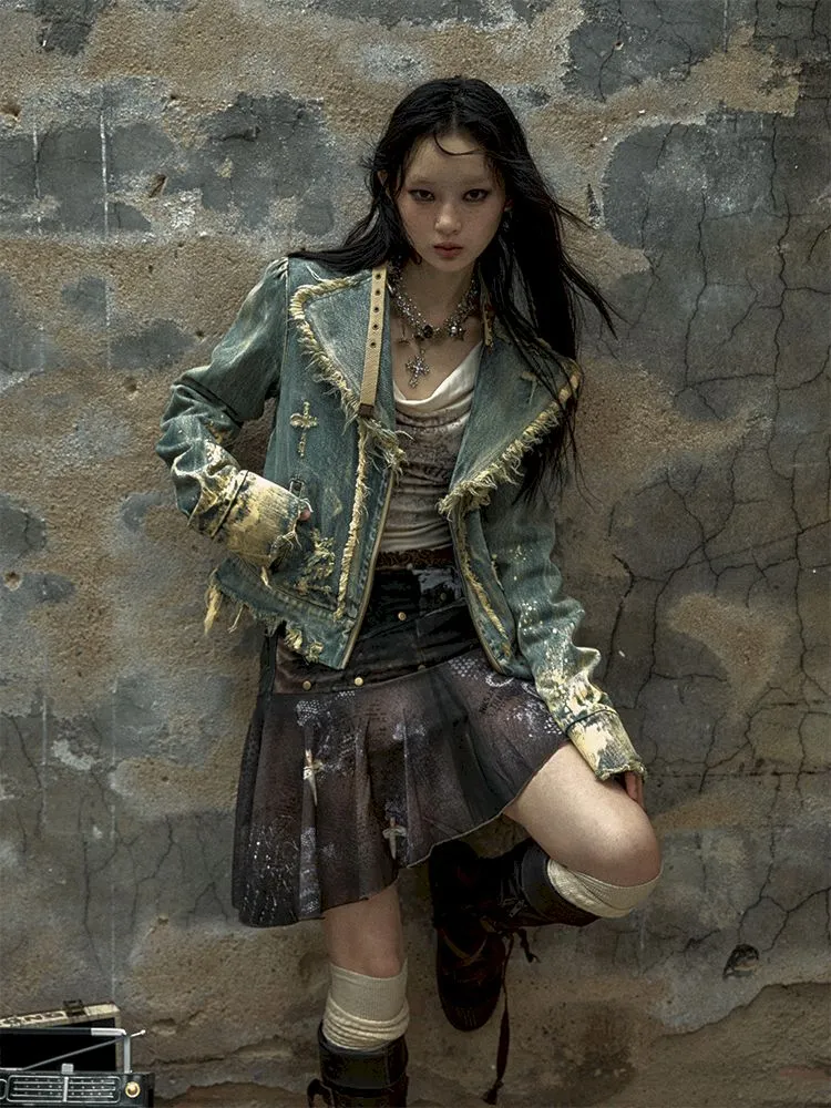 Splash Ink denim jacket【s0000009971】