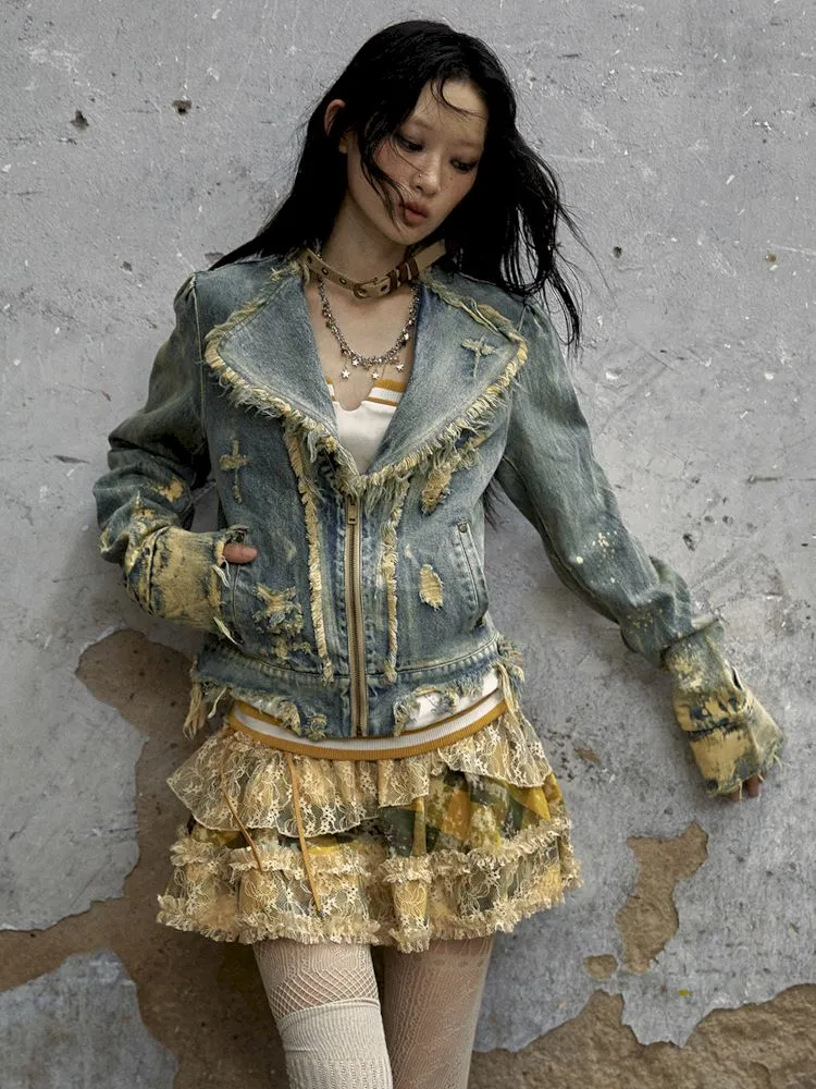 Splash Ink denim jacket【s0000009971】
