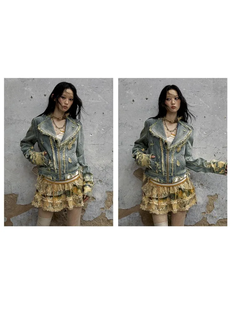 Splash Ink denim jacket【s0000009971】