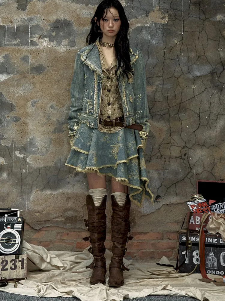 Splash Ink denim jacket【s0000009971】