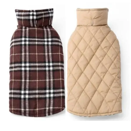 Waterproof Reversible Warm Fleece Dog Coat