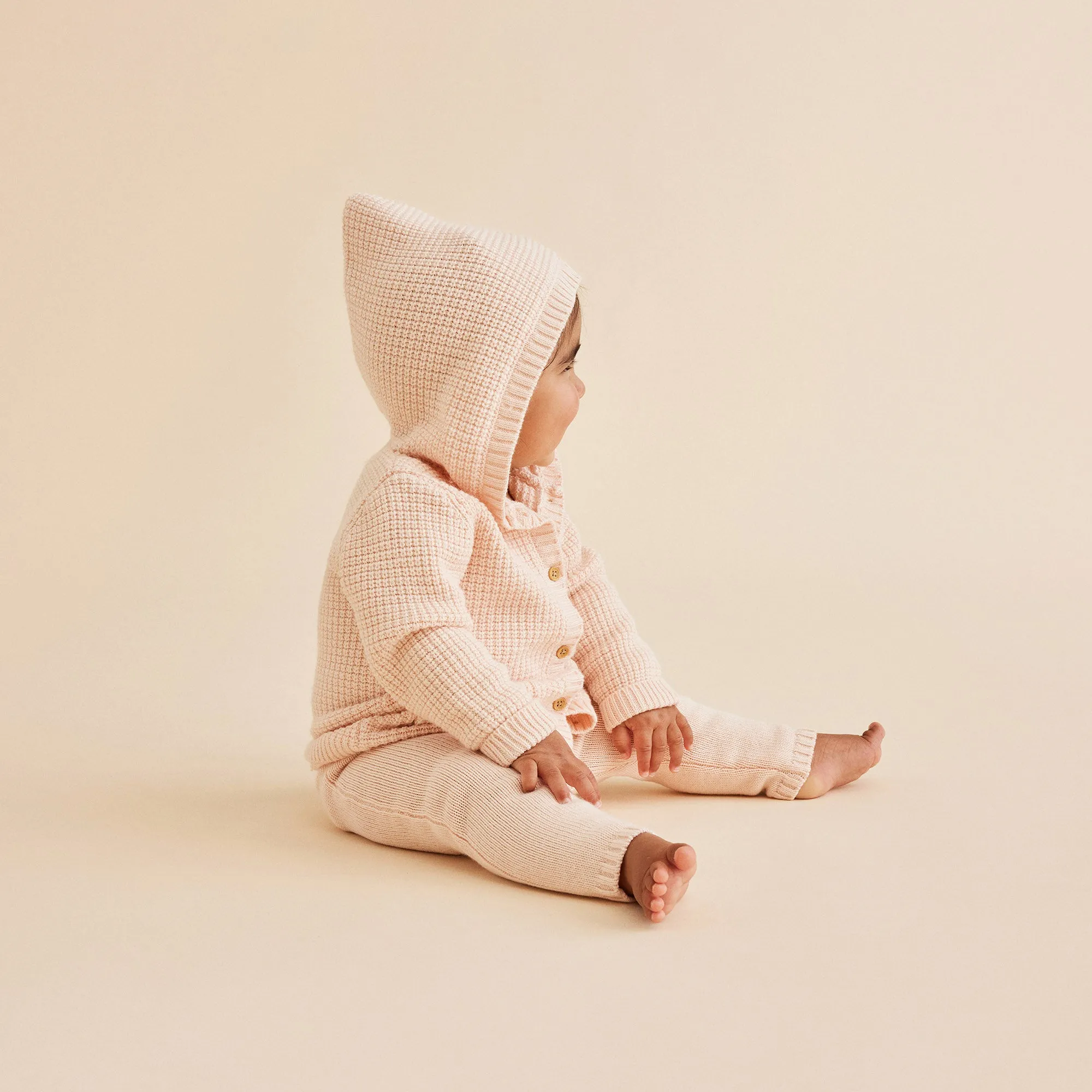 Wilson and Frenchy Knitted Button Jacket - Blush