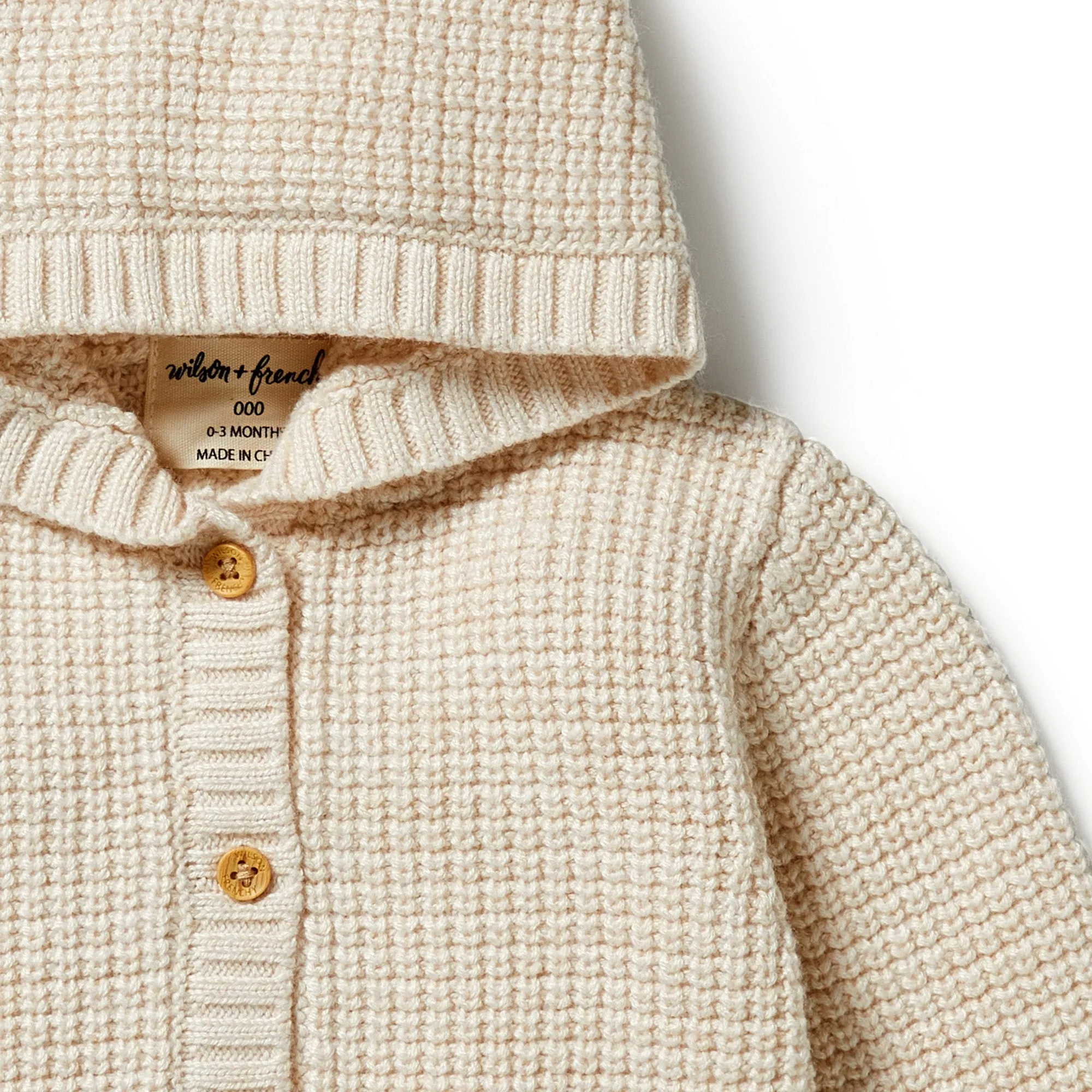 Wilson and Frenchy Knitted Button Jacket - Sand Melange